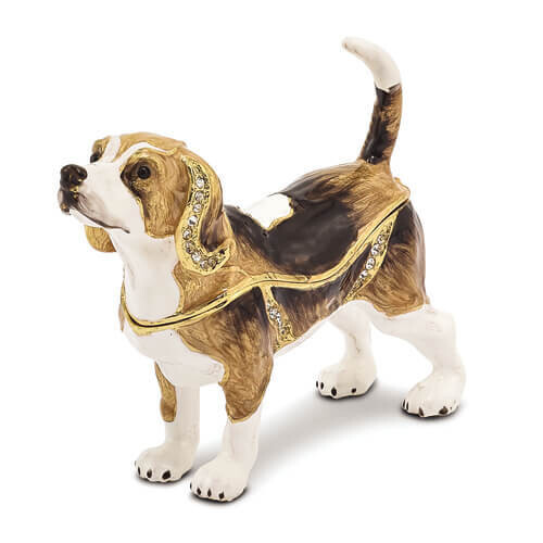 Bejeweled BEAUREGARD Beagle Dog Trinket Box