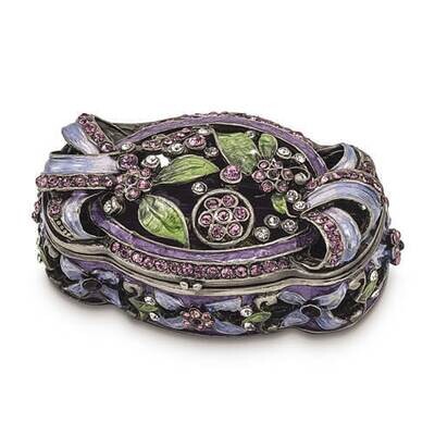 Bejeweled SECRET GARDEN Floral Trunk Decorative Trinket Box