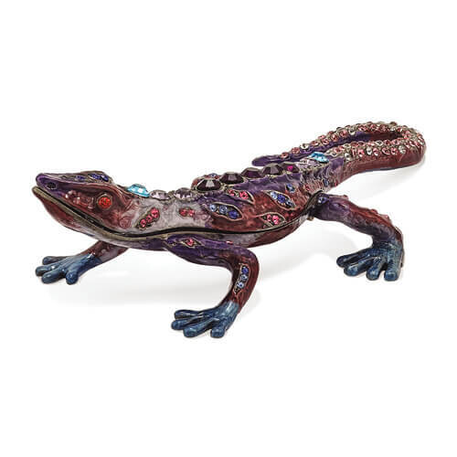 Bejeweled PRINCE OF JEWELS Gecko Trinket Box