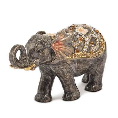 Bejeweled PRINCESS JAIPUR Elephant Trinket Box