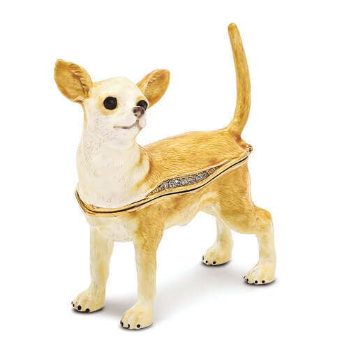 Bejeweled SAMSON Chihuahua Trinket Box