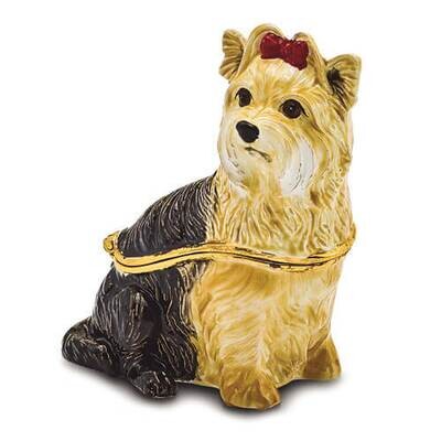 Bejeweled KIMBERLY Yorkshire Terrier Trinket Box