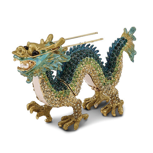 Bejeweled CHI Chinese Dragon Trinket Box