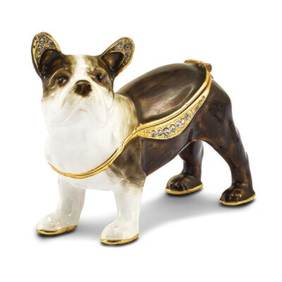 Bejeweled PIERRE French Bulldog Trinket Box