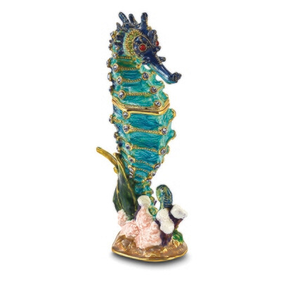 Bejeweled SIMON Seahorse Trinket Box