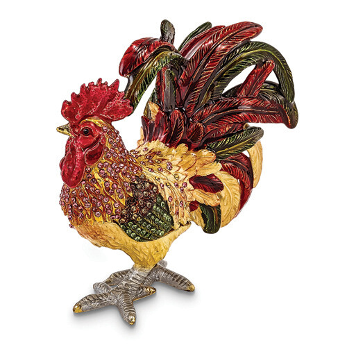 Bejeweled RORY Strutting Rooster Trinket Box