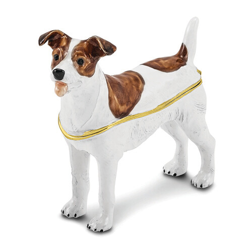 Bejeweled FRASIER Jack Russell Terrier Trinket Box