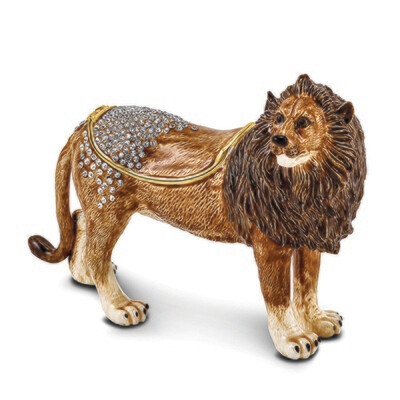 Bejeweled PRIDE Powerful Lion Trinket Box