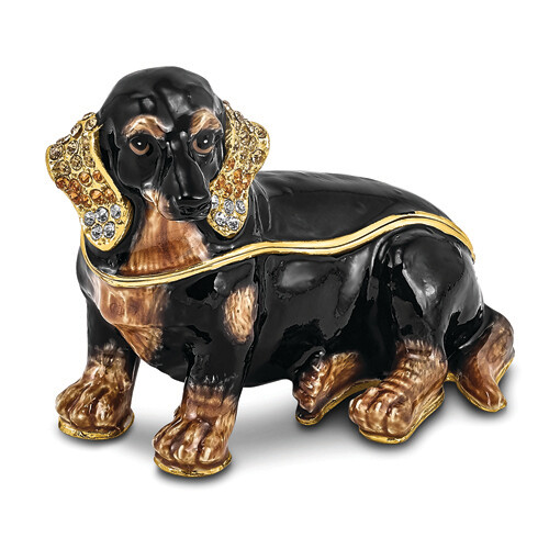 Bejeweled REGAN Dachshund Trinket Box