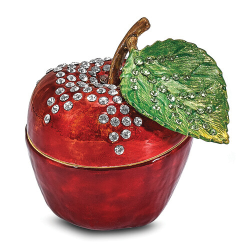 Bejeweled DELICIOUS Apple Trinket Box