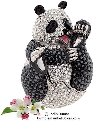 Playful Panda Sitting Trinket Box