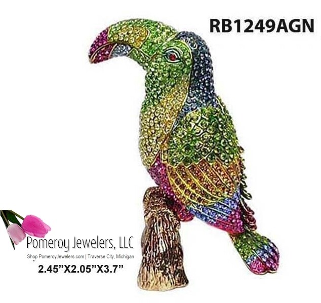 Colorful Toucan Trinket Box - Special Order, Not Returnable