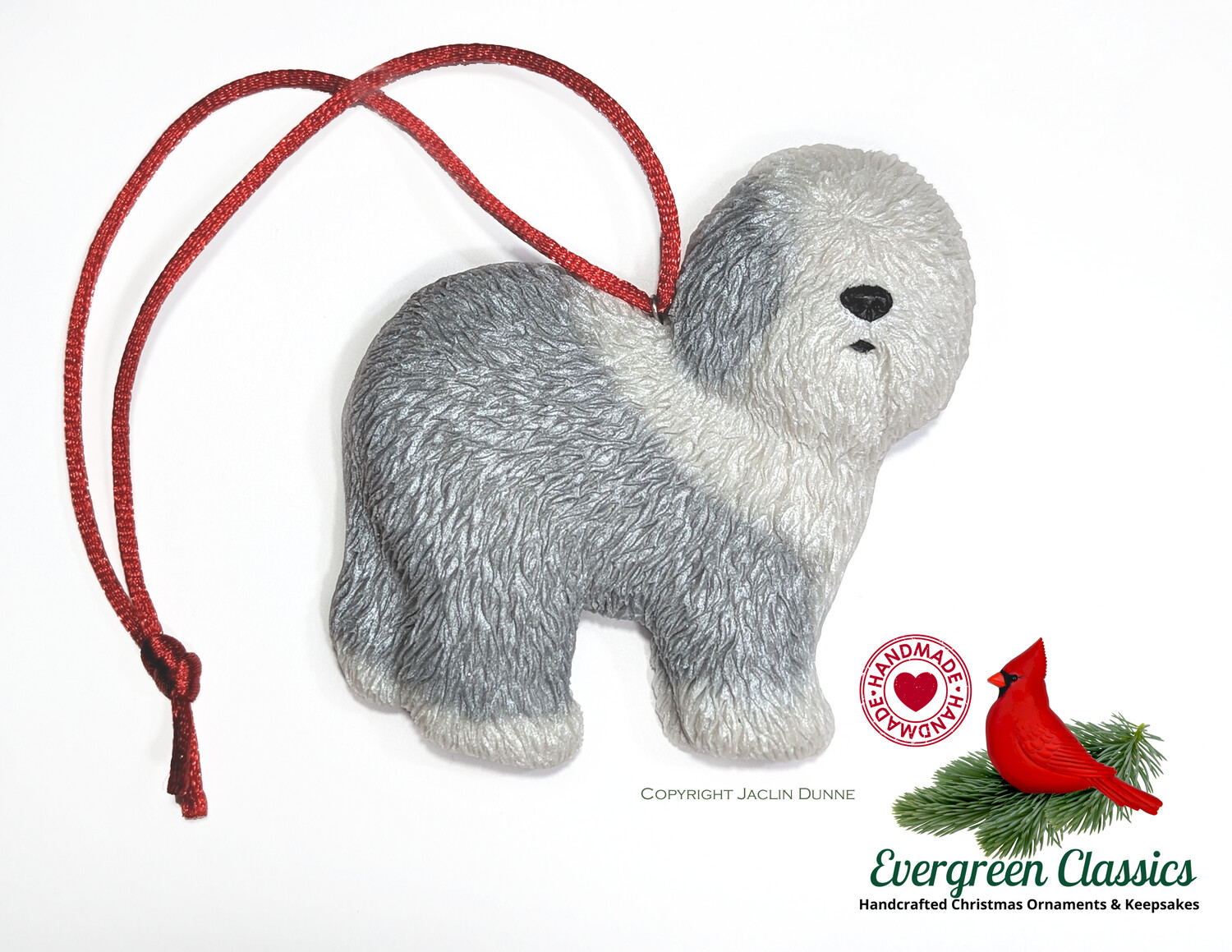 Old English Sheepdog Christmas Ornament & Decorative Magnet
