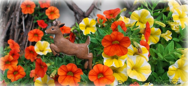 Whitetail Buck Jumping | Hand Painted Christmas Ornament &amp; Decorative Magnet