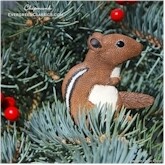 Chipmunk | Hand Painted Christmas Ornament &amp; Decorative Magnet