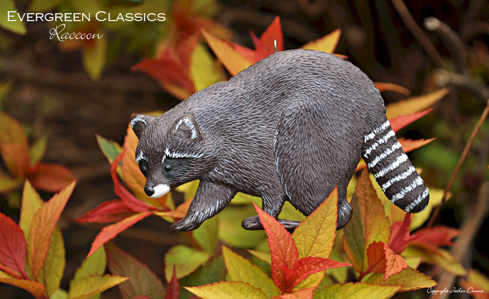 Raccoon | Hand Painted Christmas Ornament & Decorative Magnet