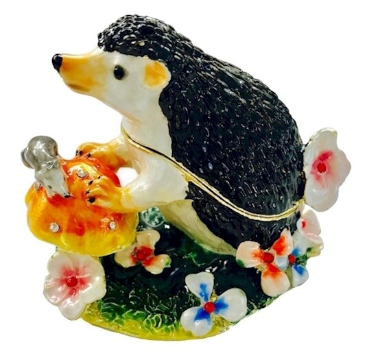 Hedgehog and Mushroom Trinket Box