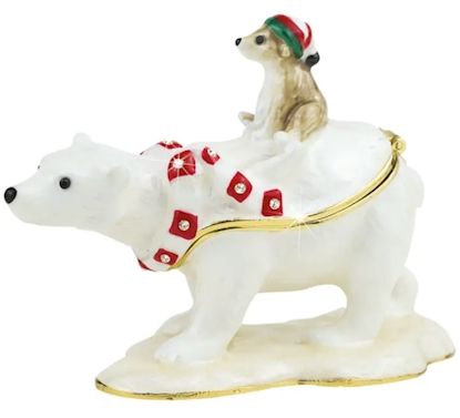 Christmas Polar Bear with Baby on Back