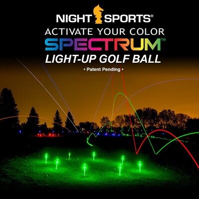 Night Sports Spectrum Light up Golf Ball 3 Pack
