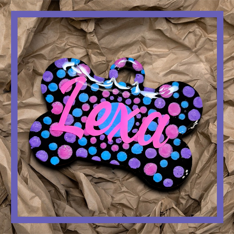 Medagliette per cani dipinte a mano Medagliette per cani dipinte a mano