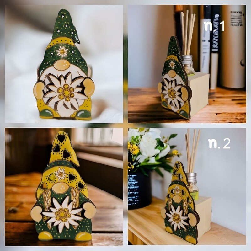 Gnomi Stella alpina realizzati e dipinti a mano Gnomi Stella alpina realizzati e dipinti a mano