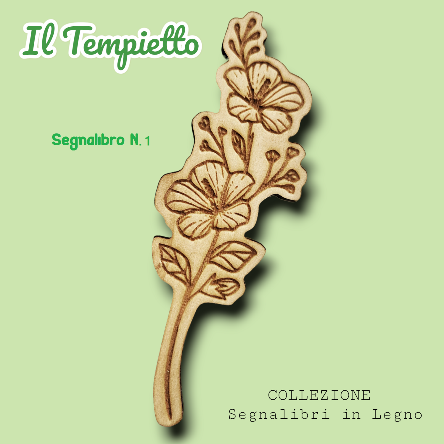 Segnalibri Fiore in legno di Pioppo
