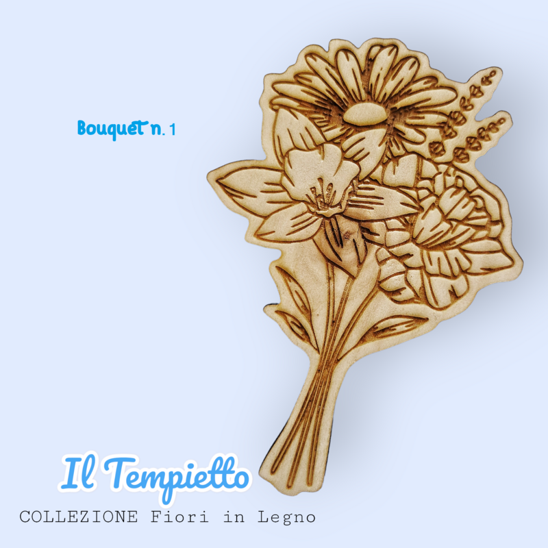 Bouquet Fiori in Legno
