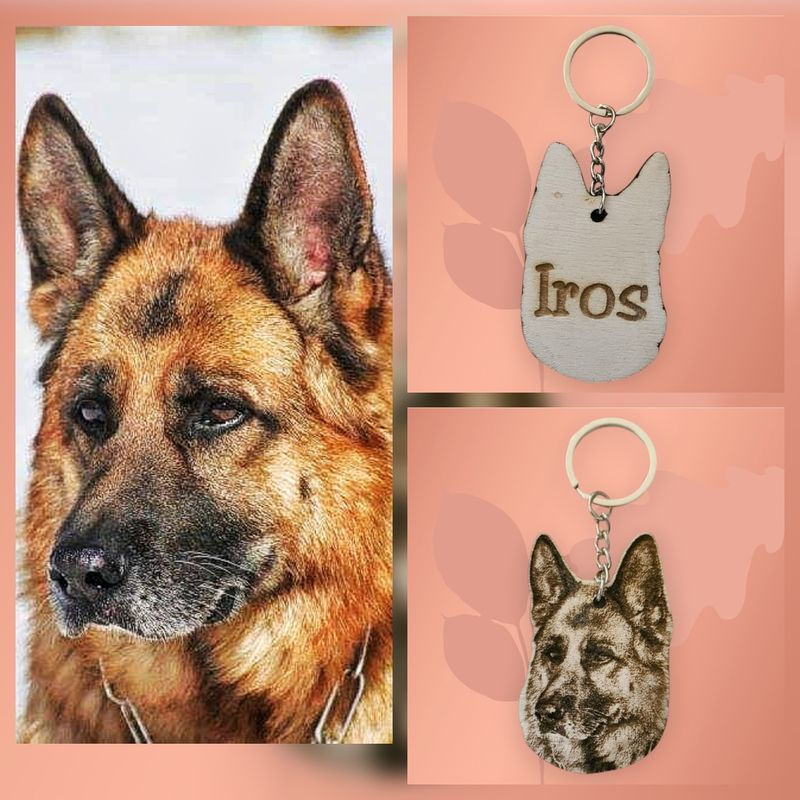 Portachiavi, Calamite e Segnalibri con l'incisione della fotografia dei vostri amici a quattro zampe