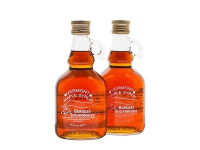 Two - 500ml (16.9 fl oz, slightly more than a pint) Glass Jugs of Pure Vermont Maple Syrup