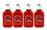 Four - Half Gallon (1.89L) Glass Jugs of Pure Vermont Maple Syrup