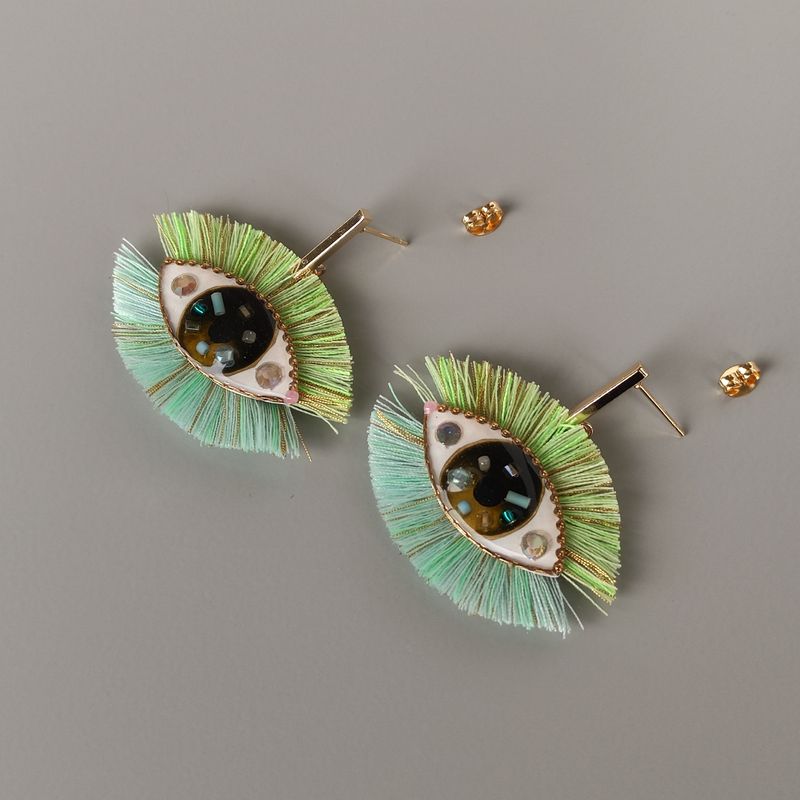Eye Earrings with Lashes 