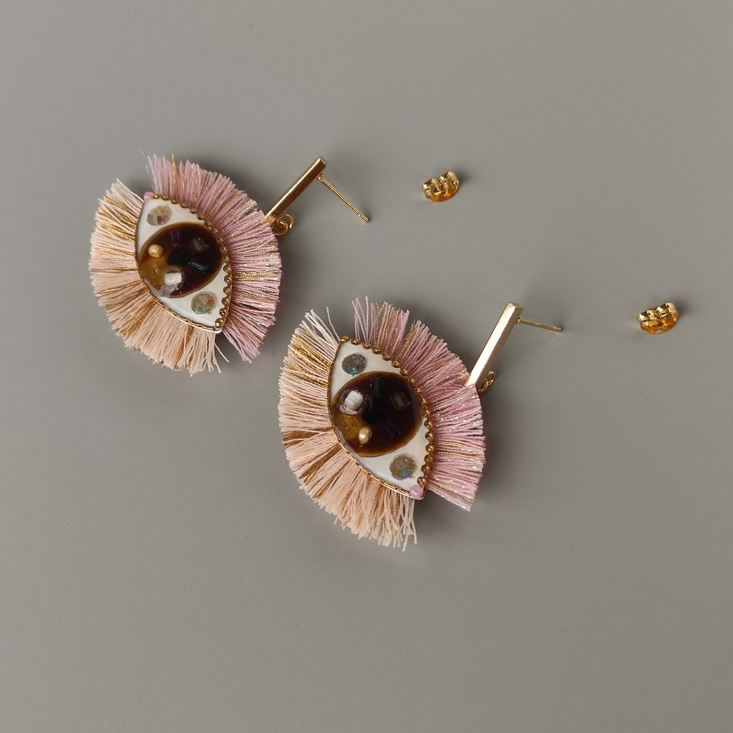 Eye Earrings with Lashes