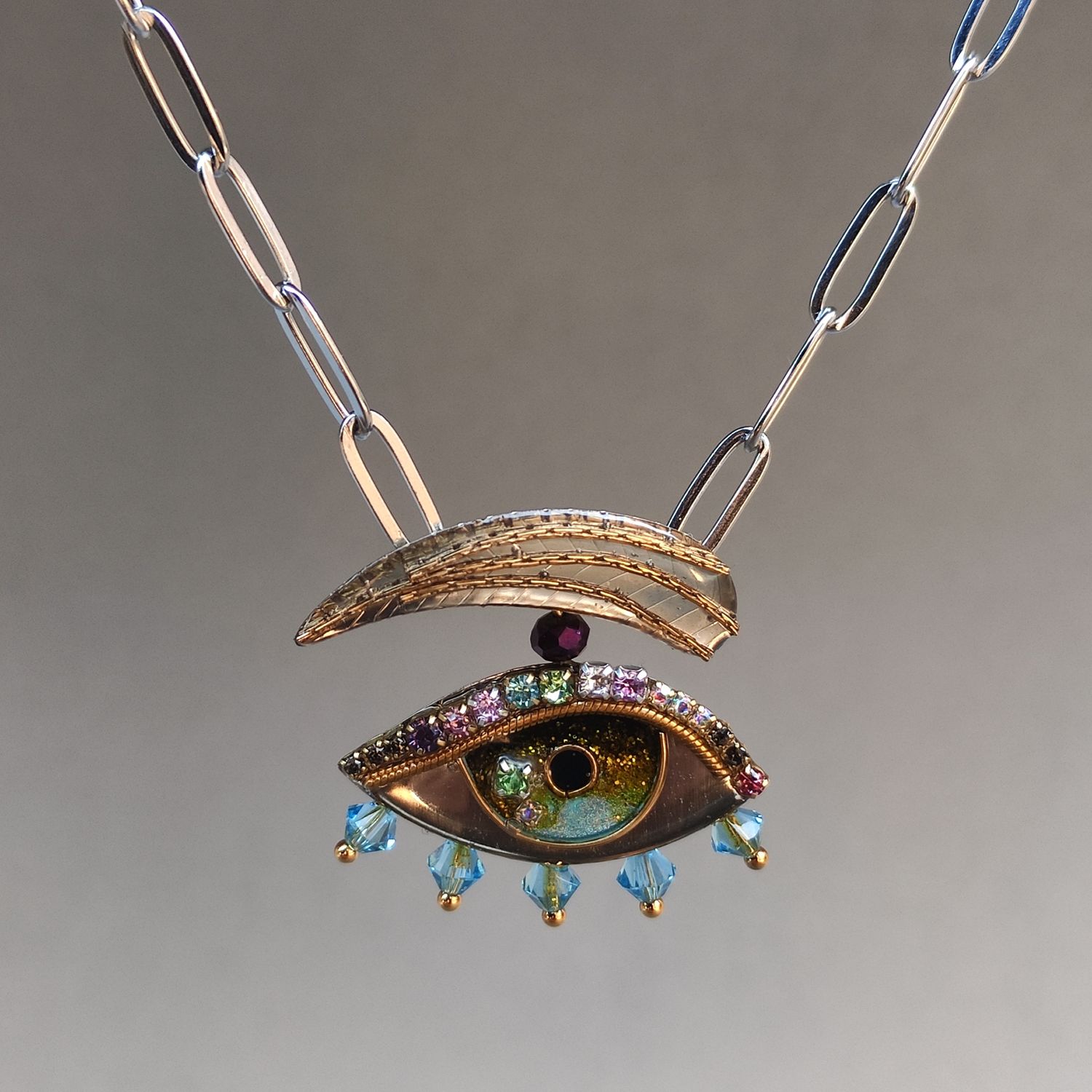 Lover's Eye Necklace with Pearls