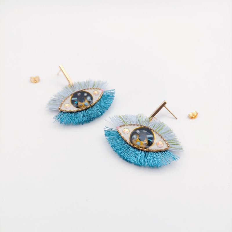  Eye Earrings with Lashes