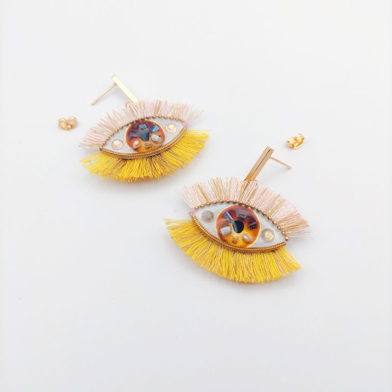 Eye Earrings with Lashes
