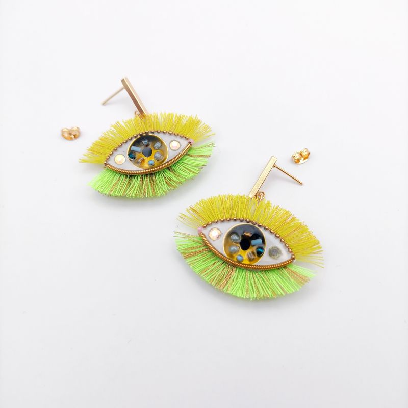 Eye Earrings with Lashes