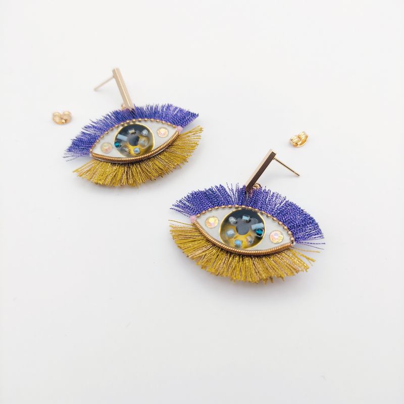 Eye Earrings with Lashes