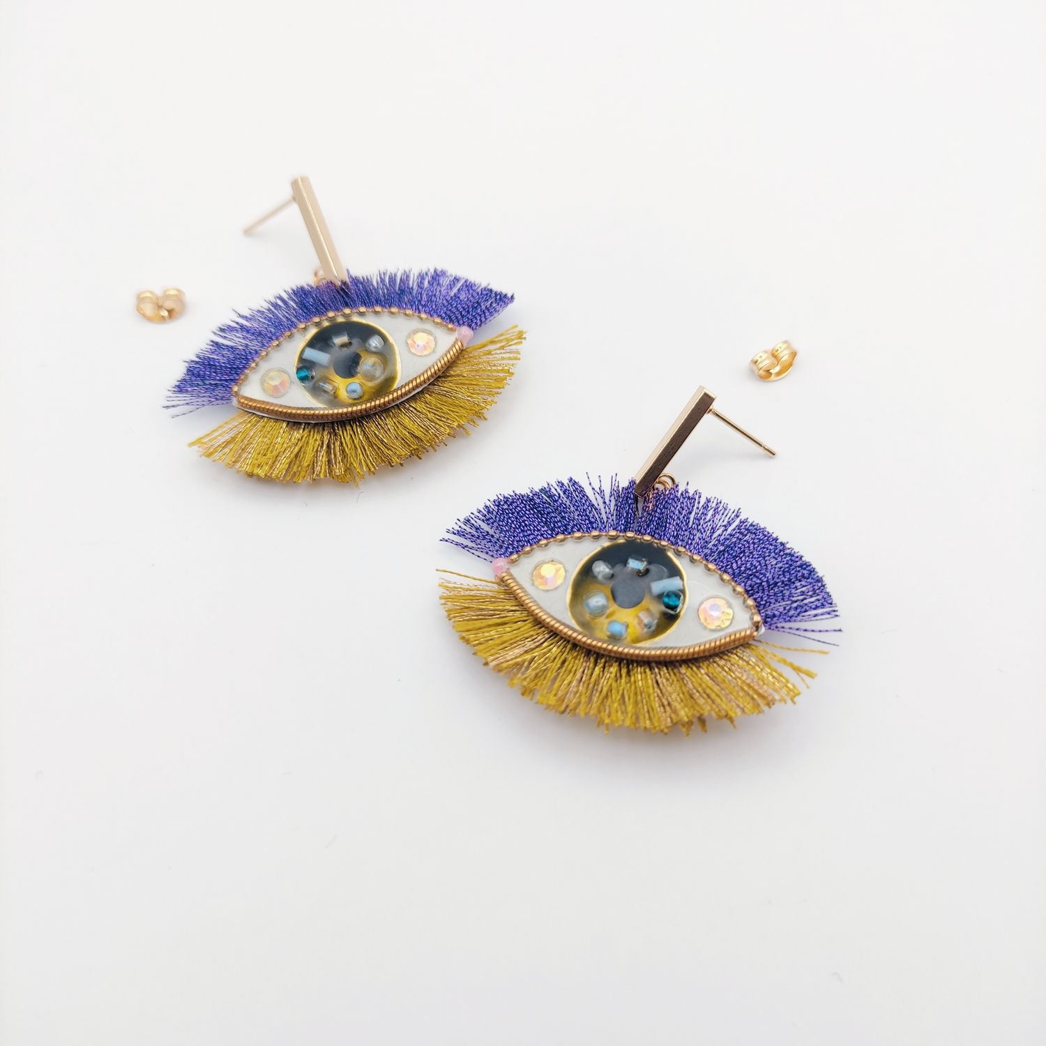 Eye Earrings with Lashes