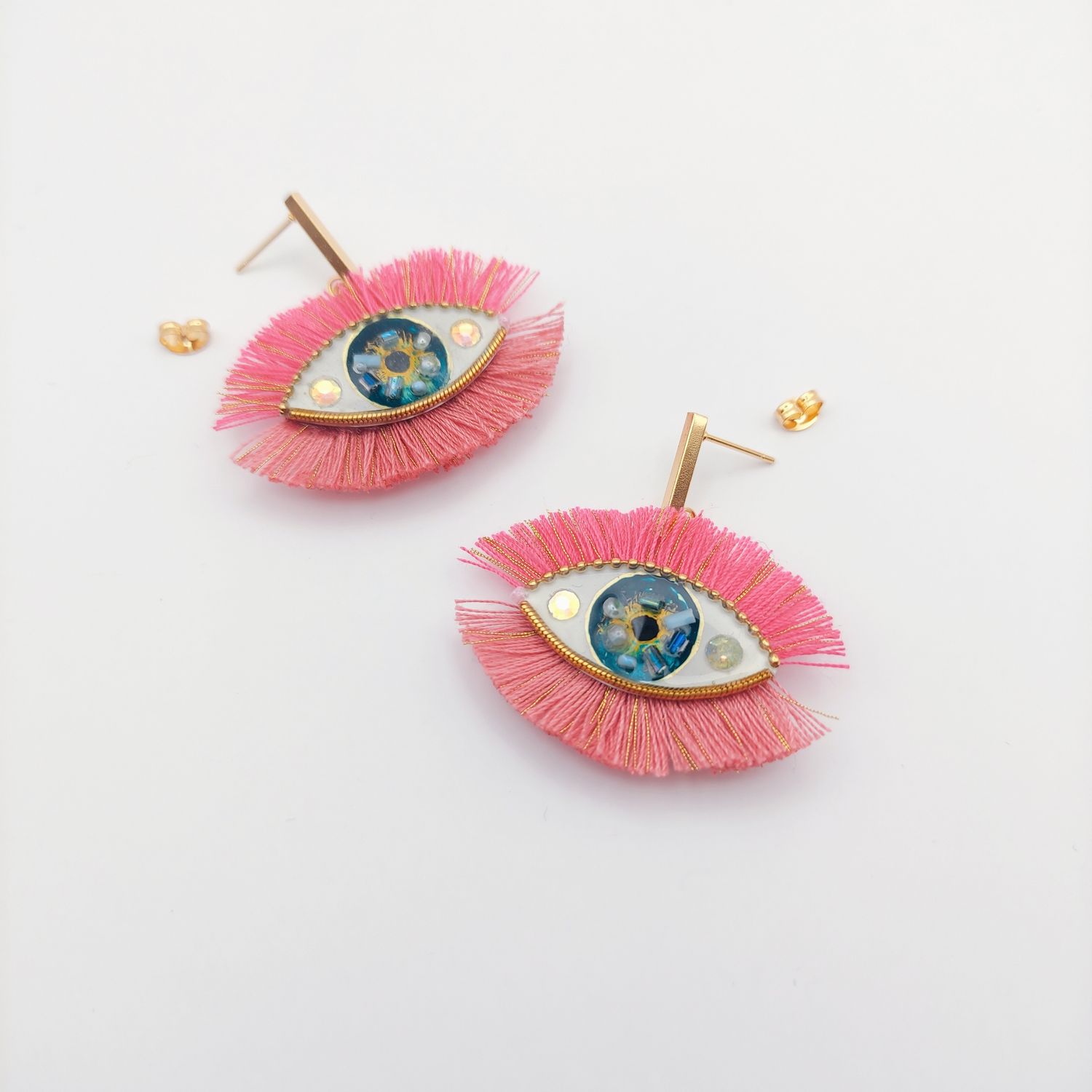 Eye Earrings with Lashes