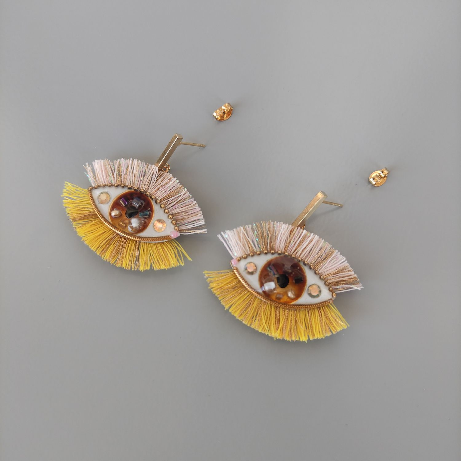 Eye Earrings with Lashes