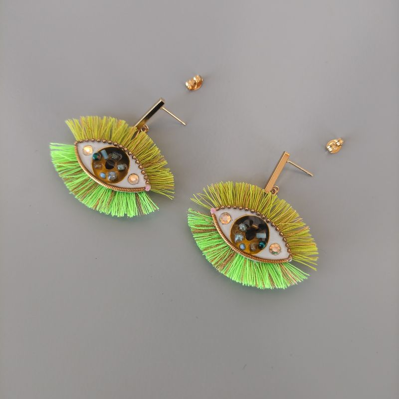 Eye Earrings with Lashes