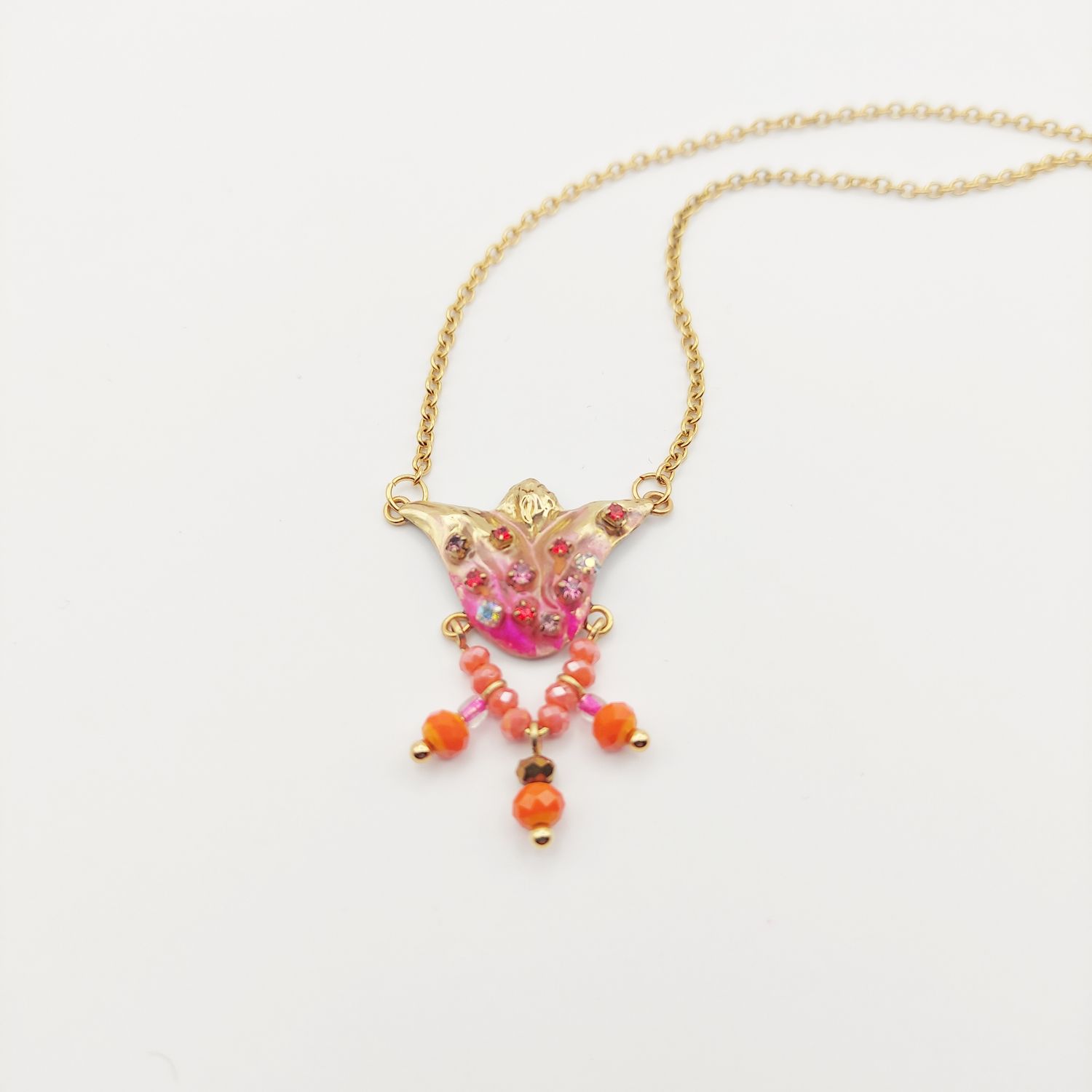 Pink Reliquary Necklace