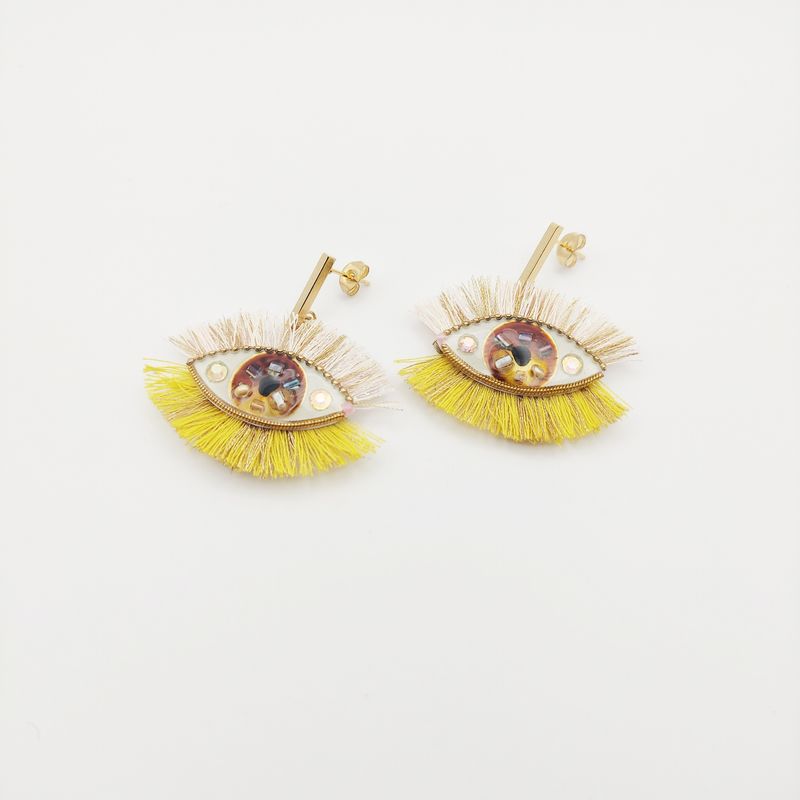 Eye Earrings with Lashes