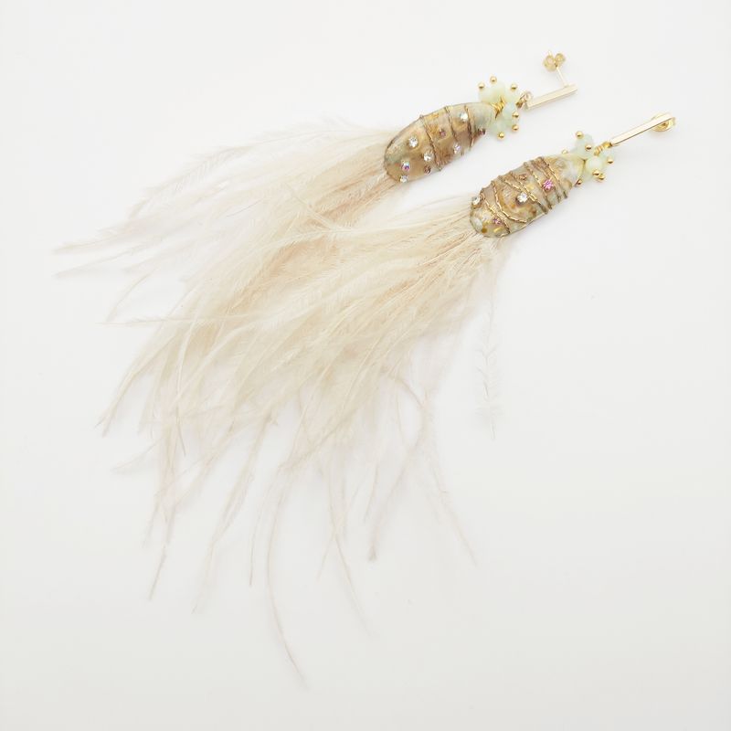 Ivory Plume Earrings