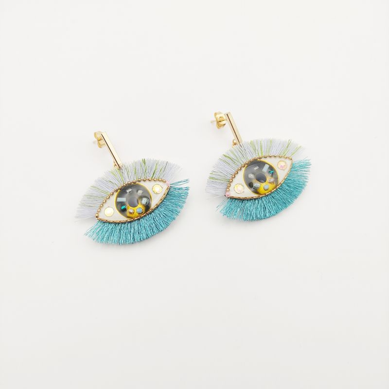  Eye Earrings with Lashes