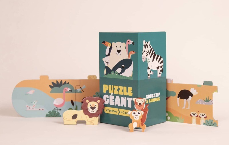 Animaux du monde - Puzzle Géant dès 3 ans