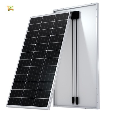 Pannello Solare Fotovoltaico 100W 12V Monocristallino Ultra Efficiente per Off Grid Camper Barche e Baite