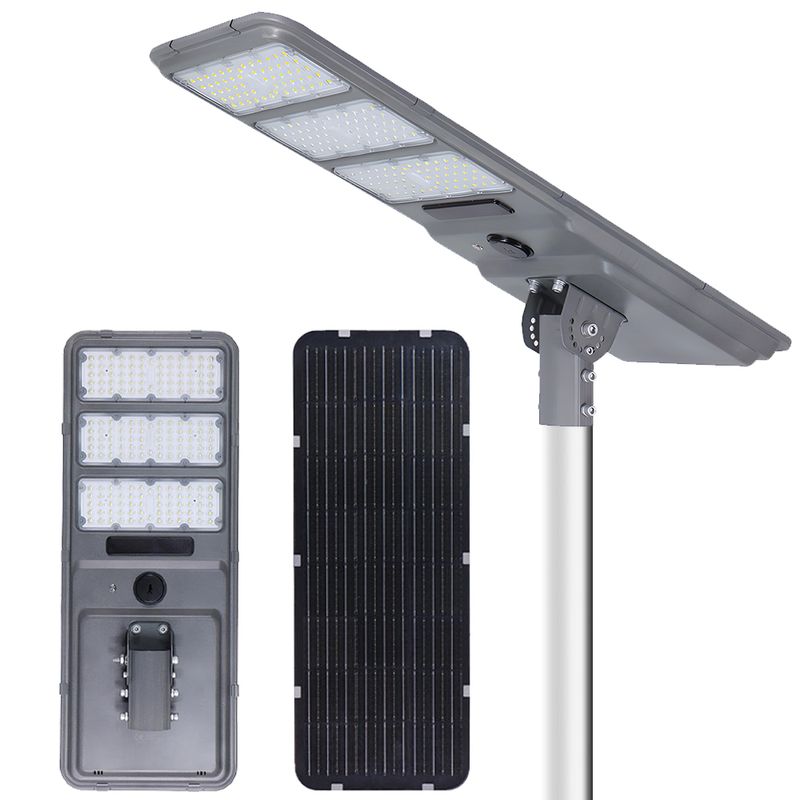 Lampione ad Energia Solare 600w 186 LED Batteria 40Ah durata illuminazione continua oltre 16 ore IP65+ con sensore di movimento