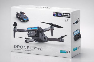 Drone SKY66 Pieghevole Motori Brushless 2 Batterie + Borsa