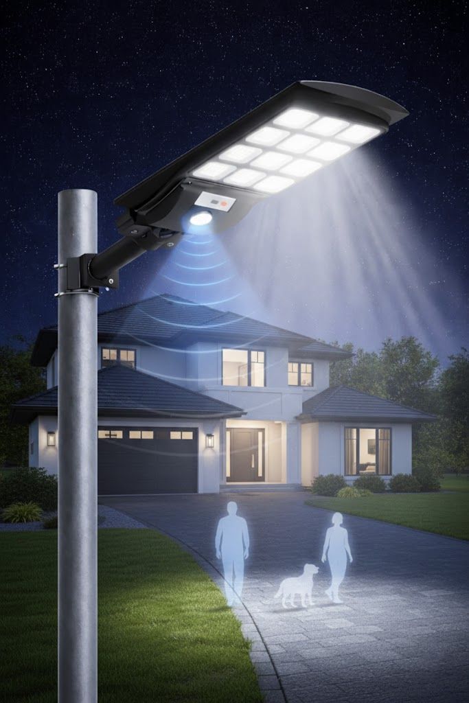 Lampione ad Energia Solare 800W 360 Led con sensore di Movimento + Telecomando